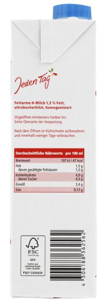 Jeden Tag H-Milch 1,5%